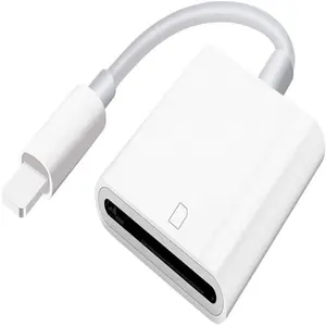 USB kart okuyucu telefon ve iPad için, kamera, takip kamerası görüntüleyici MicroSD kart adaptör desteği iOS sistemi taşınabilir hafıza kartı okuma