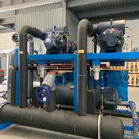 Unité de compresseur à vis parallèle pour congélateur de stockage frigorifique industriel de 300 kW, à faible bruit et à haute efficacité énergétique