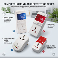 Prise de protection automatique 13A CA avec reconnexion automatique, protection intelligente contre les surintensités et les surtensions pour réfrigérateur et climatiseur