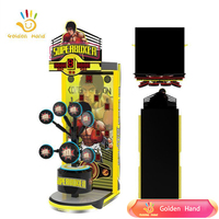 Golden Hand SUPERBOXER Machine de boxe et de basketball de rue multi-langues à monnayeur en métal et plastique 8 langues (espagnol/anglais)