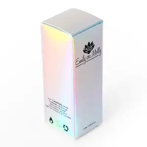 Custom Holografische Sieraden Papier Doos Hologram Cosmetische Papieren Verpakking Geschenkdoos