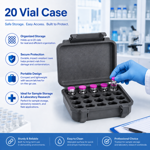 กล่องเก็บหลอดอินซูลินแบบพับได้ 20 ช่อง ทำจากพลาสติกแข็ง สำหรับเก็บตัวอย่างในห้องปฏิบัติการ ขนาด 3/5/10 มล. - Product Image 3