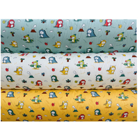 Tissu sergé 100% coton pour textile Textile de maison et doublure dessins de dessins animés pour enfants tissu de satin imprimé en rouleau