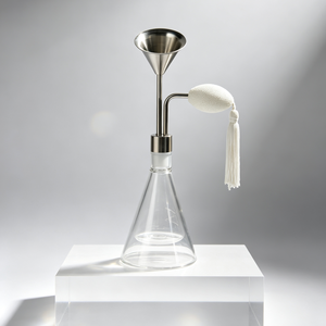 Luxuriöse 80ml Parfüm-Testerflasche aus Glas mit Weißem Quasten-Luftpumpenzerstäuber für Duftbar und Duftausstellung - Product Image 4