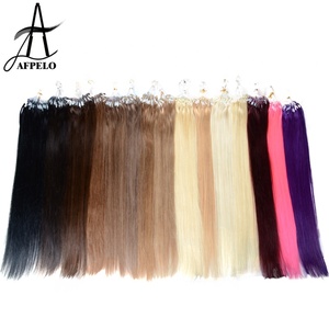 Afro Kinky Thẳng Micro Bead Liên Kết Vòng Lặp Tôi Tip Tóc Con Người Mở Rộng Xoăn Trinh Nữ Sóng Tự Nhiên Thực Con Người Tóc - Product Image 2