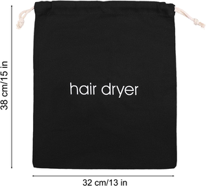 ไดร์เป่าผมผ้าฝ้าย32X38ซม. กระเป๋าหูรูดสำหรับเดินทางโรงแรมและที่เก็บของในบ้าน - Product Image 3