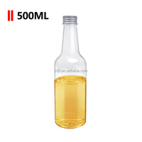 Bouteille de jus en plastique avec bouchon à vis en aluminium / Bouteille de jus de 500 ml / Bouteille de vin transparente en plastique pour jus liquide