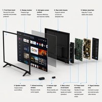 Téléviseur LED intelligent Google TV 4K UHD de 65 pouces avec Dolby Vision pour affichage en chambre d'hôtel