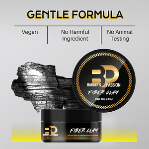 CPNP GPSR Reglas europeas Oem <span class=keywords><strong>Barber</strong></span> Hombres Fibra de aspecto natural Arcilla Cera Textura del cabello Arcilla Mate Personalizado para cabello rizado - Product Image 3