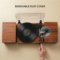 Tourne-disque vinyle sans fil 3 vitesses avec haut-parleurs séparés pour une décoration esthétique du salon – Idéal comme cadeau