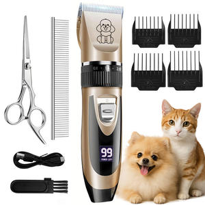 Vente en gros de tondeuses portables pour couper les cheveux des chiens, ensemble de ciseaux électriques de toilettage pour animaux de compagnie avec affichage <span class=keywords><strong>rechargeable</strong></span> à la machine - Product Image 1