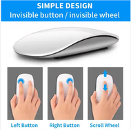 BT Ultra Slim Portable Wireless Arc Touch Sensitive Magic Mouse pour Apple Mac Laptop Android Windows