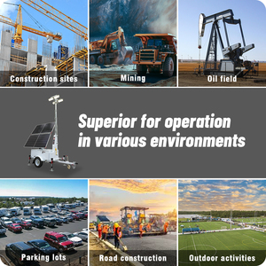 Di Động Năng Lượng Mặt Trời Ánh Sáng Trailer Tháp Với 2*600W Dual-Phải Đối Mặt Với Bảng Điều Khiển Năng Lượng Mặt Trời 4*100W Đèn <span class=keywords><strong>LED</strong></span> Cho Ngoài Trời Mục Đích Khai Thác Mỏ - Product Image 6