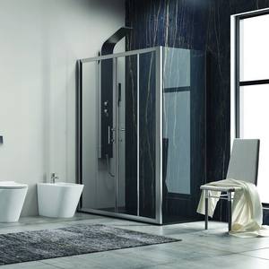 Kamalu KF6000S moderna porta scorrevole angolo doccia 210x90 telaio in ottone senza telaio 6mm vetro pieghevole per il bagno - Product Image 2
