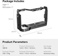 Cage de protection intégrale en alliage d'aluminium A7C pour appareil photo Sony A7C, avec griffe porte-accessoire intégrée et plaque de dégagement rapide compatible Arca-Swiss et