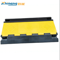 Reductor de velocidad de alta resistencia de 4 canales, de caucho/PVC, 15-25 mph, 60 mm de altura, 500 mm de ancho, portátil y fijo, para entrada de asfalto