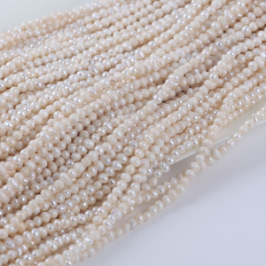 Promotion pour perles d'eau douce naturelles plates de 3 à 3,5 mm, accessoires de collier DIY, fabricant source de Zhuji, vente en gros de perles en vrac - Product Image 4
