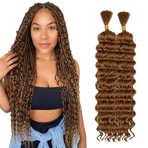 Virgin Brazilian Water <span class=keywords><strong>Wave</strong></span> Jerry Curly Boho Curls 100% Remy Bulk Cabello humano trenzado Single Weft Kinky Deep <span class=keywords><strong>Wave</strong></span> al por mayor - Product Image 6