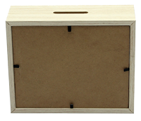 Tirelire en bois rectangulaire personnalisable avec logo, grands caractères, motifs numériques, écologique, pour enfants