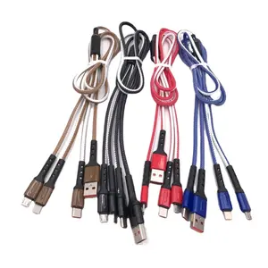 Usb Cable Multiple Cell Phone Braided Charger Cable Standard Nylon Cable Mix Color Zinc Alloy Shenzhen PVC Fast Charging 3in 1