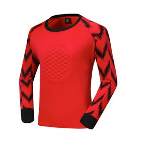 Camiseta de portero de fútbol profesional roja personalizada de alta calidad, serigrafía, 100% poliéster, uniforme de secado rápido - Product Image 2