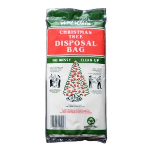 Bolsa de plástico resistente para guardar árbol de Navidad, bolsa de almacenamiento de plástico resistente a roturas