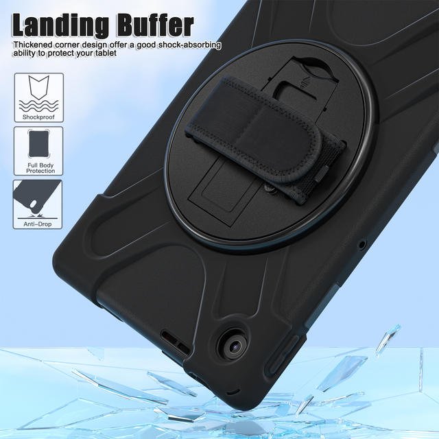 Heavy Duty Armor Rugged Tablet Case for lenovo tab K10 2nd 10.1inch TB-311FU with Pen Holder Hand Strap
