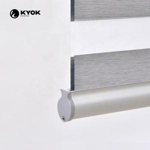 Cina produttore di tende KYOK tende oscuranti portatili tende grigie <span class=keywords><strong>a</strong></span> doppio <span class=keywords><strong>rullo</strong></span> tende zebra shades - Product Image 4