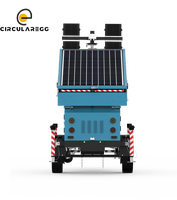 Remorque d'éclairage mobile extérieure avec panneaux solaires pouvant générer de l'électricité