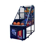 Machine de jeu de basket-ball à monnayeur pour salle de jeux, jeux vidéo interactifs pour sports en intérieur avec support en anglais, construction en fer