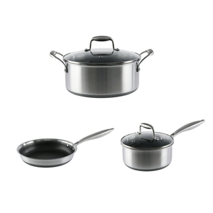 Ensemble de 5 pièces de haute qualité 30cm 24cm marmite <span class=keywords><strong>en</strong></span> <span class=keywords><strong>fer</strong></span> antiadhésif batterie de cuisine <span class=keywords><strong>en</strong></span> <span class=keywords><strong>fer</strong></span> à poignée <span class=keywords><strong>en</strong></span> métal batterie de cuisine pour la cuisine - Product Image 4
