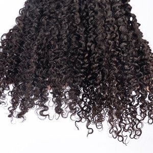 2025 meilleure vente de haute qualité brésilienne Afro crépus cheveux humains armure mongole crépus bouclés faisceaux - Product Image 6