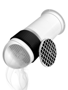 Ventilateur de ventilation mural mobile électrique 8 AC silencieux, dispositif <span class=keywords><strong>d</strong></span>'air frais en plastique pour maison et toilettes, OEM ODM - Product Image 4