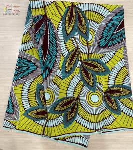 Hot Sale 100% Polyester African <strong>Wax</strong> <strong>Print</strong> <strong>Fabric</strong> for Garment Home Textile China Factory <strong>Supplier</strong> Wholesale <strong>Super</strong> - Product Image 1