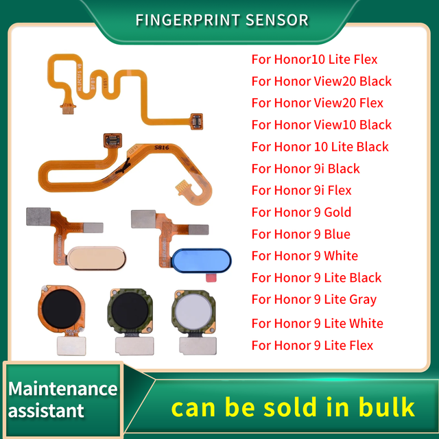 Fingerprint Sensor Home Button Flex Cable For HuaWei Honor View 20 10 9i Lite Touch ID Return Button Menu Connector Ribbon flex