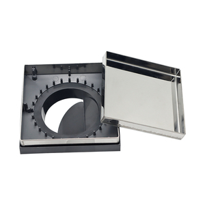 SUS304 <strong>Stainless</strong> <strong>Steel</strong> Square Shower <strong>Floor</strong> <strong>Drain</strong> Tile Insert Invisible Grate <strong>Cover</strong> Brushed Bathroom Drainer