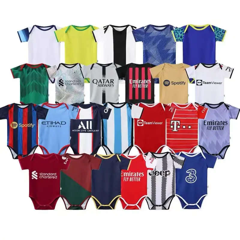 2425 Быстросохнущий ретро комплект из Джерси для футбола новый сезон Детская Футбольная форма сублимационная Футбольная Одежда