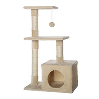 Jeu de chat Simons gris Original de chine, jouet pour chat, plateau tournant heureux avec animal de compagnie, maison de jeu avec rayures