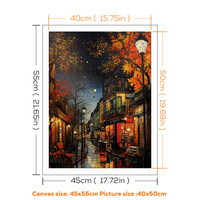 Peinture à l'huile numérique sur toile, thème Coin de Rue, à remplir soi-même, pour la guérison artistique, sans cadre, à suspendre pour salon, Lu Hua Art Moderne