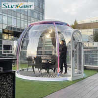 Dôme à bulles igloo moderne détachable de Chine avec salle de bain, transparence totale à 360 degrés, villa préfabriquée extérieure, hôtel, maison