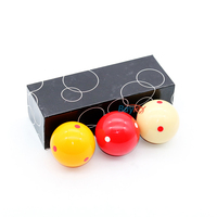 Billes de billard de carom en résine de qualité 8A, 6 points, 61,5 mm, 3 couleurs, pour jeu de table de carom