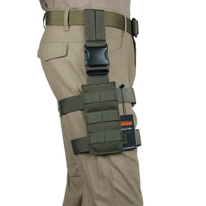 ซองปืนแบบคล้องขาปรับระดับได้ ใช้ได้กับปืนทุกขนาด แบบยุทธวิธี ติดตั้งบนแผงขา Molle สำหรับการล่าสัตว์ แบบแขวน ใช้ได้กับมือขวา - Product Image 3