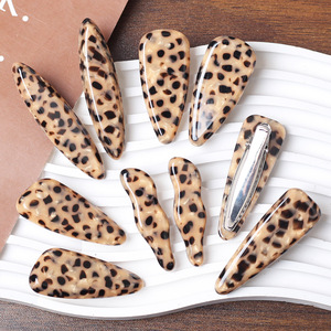 Stylish Versatile Retro Side Fringe Clip Sweet <strong>Cool</strong> Leopard Print Acetate Duckbill <strong>Hair</strong> <strong>Accessory</strong> for Parties - Product Image 2