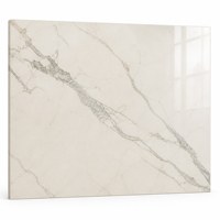 Dalle de pierre frittée blanche brillante 1800x3200x9mm, texture à 3 motifs, pour comptoir, mur, sol, projets commerciaux et intérieurs