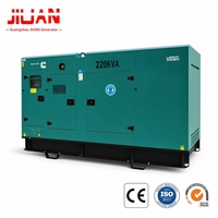 Groupe électrogène silencieux 176 kW 220 kVA, générateur diesel 6CTAA8.3-G2, type silencieux, 160 kW 200 kVA, triphasé, groupe électrogène de secours pour usine