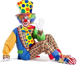 Gran oferta, sombrero de copa de payaso de lunares Multicolor para Halloween, suministros de vestir de payaso, conjunto de accesorios de disfraz de circo de Carnaval - Product Image 2