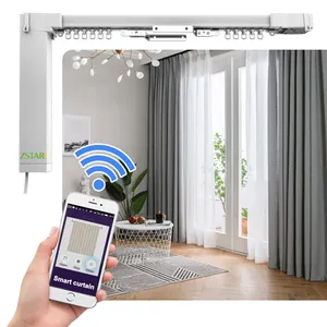 智能酒店家居自动窗帘系统 wifi 电动窗帘电机和轨道