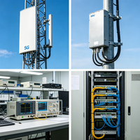 Boîtier d'amplificateur de puissance RF en aluminium usiné sur mesure par CNC, dissipateur thermique pour station de base 5G, pièces OEM de cavité RF pour télécommunications