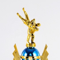 Placa Decorativa Deportiva AD58 de Plástico Personalizada de Alta Gama y Trofeos de Oro para Estudios de Artes Marciales y Lucha Libre