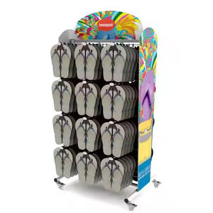 <span class=keywords><strong>Zapatillas</strong></span> de rejilla de alambre de Metal modernas ecológicas personalizadas de fábrica certificada, estante de exhibición de pie de un solo lado, fácil montaje - Product Image 2